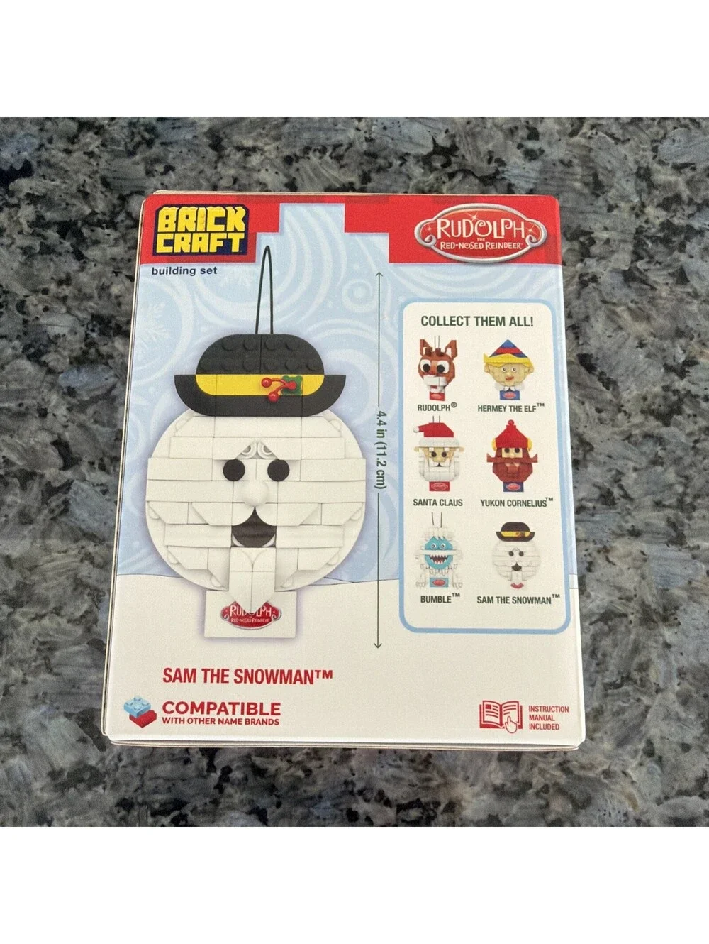 BRICKCRAFT Rudolph the Red-Nosed Reindeer Sam the Snowman Ornament